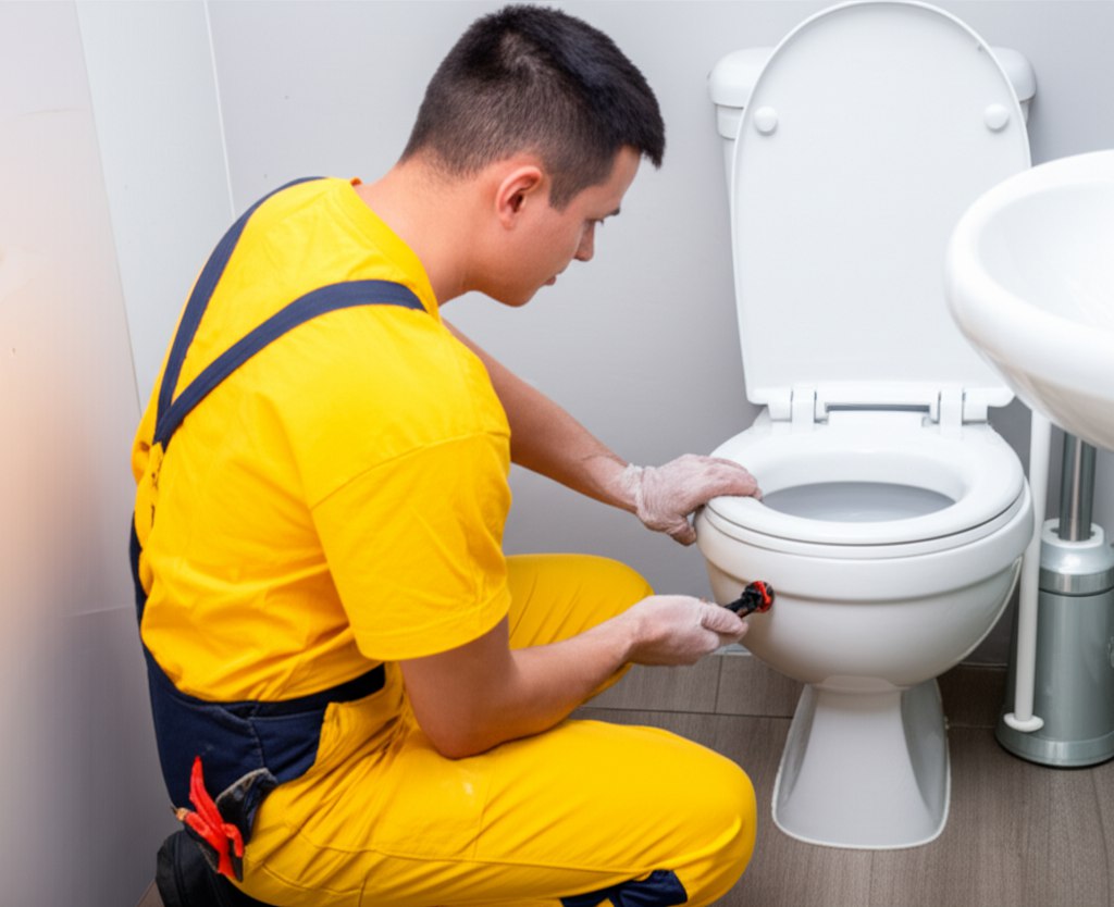 установка унитаза